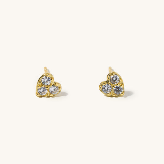 Crystal Mini Heart Studs