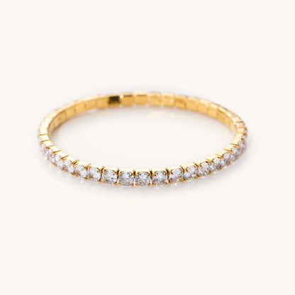 Elastic Tennis Bracelet- Gold