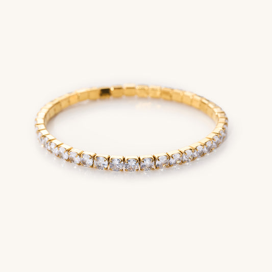 Elastic Tennis Bracelet- Gold