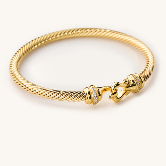 Arria Gold Latch Bangle