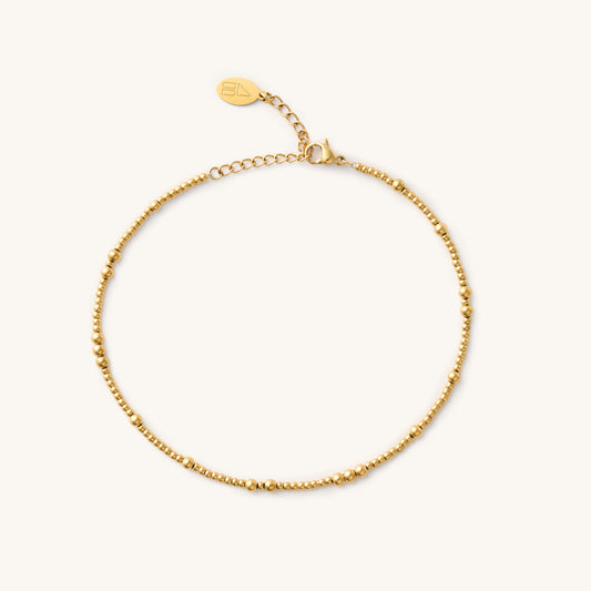 Gold Mini Bead Anklet