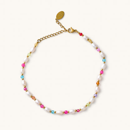 Beaded Pearl Anklet