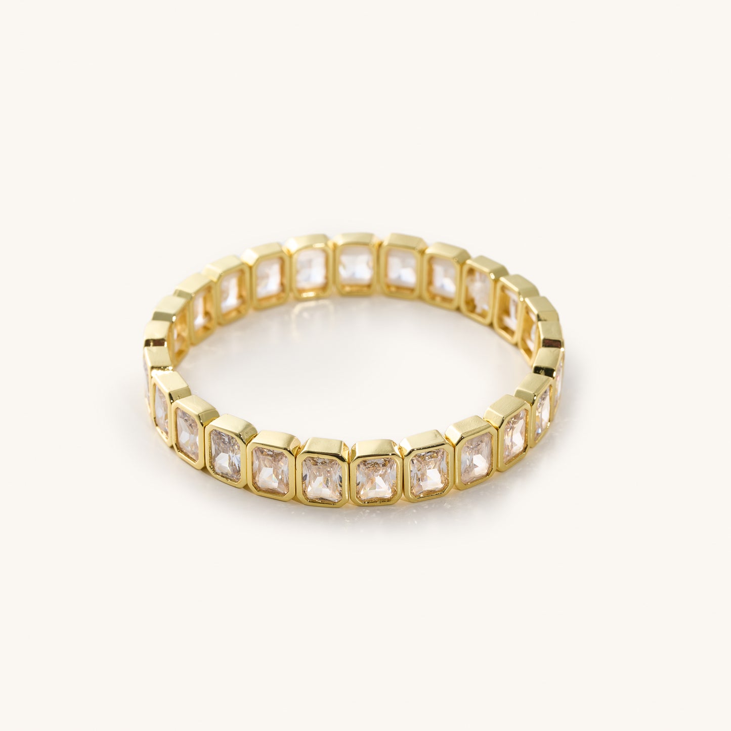 Wren Baguette Crystal Elastic Bracelet