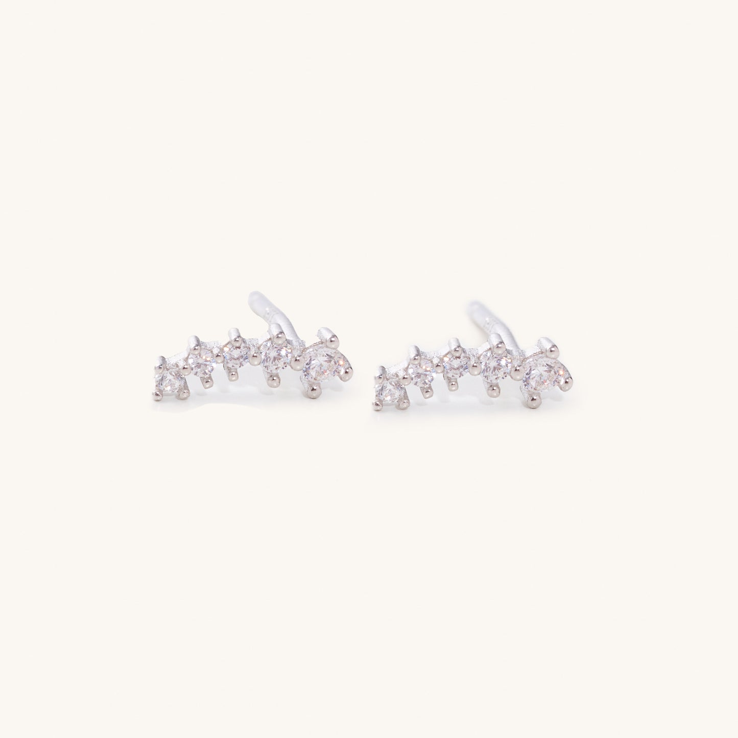 Silver Tully Bar Micro Studs