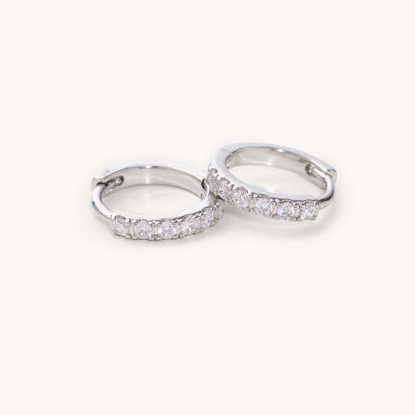 Waterproof Silver Crystal Huggies