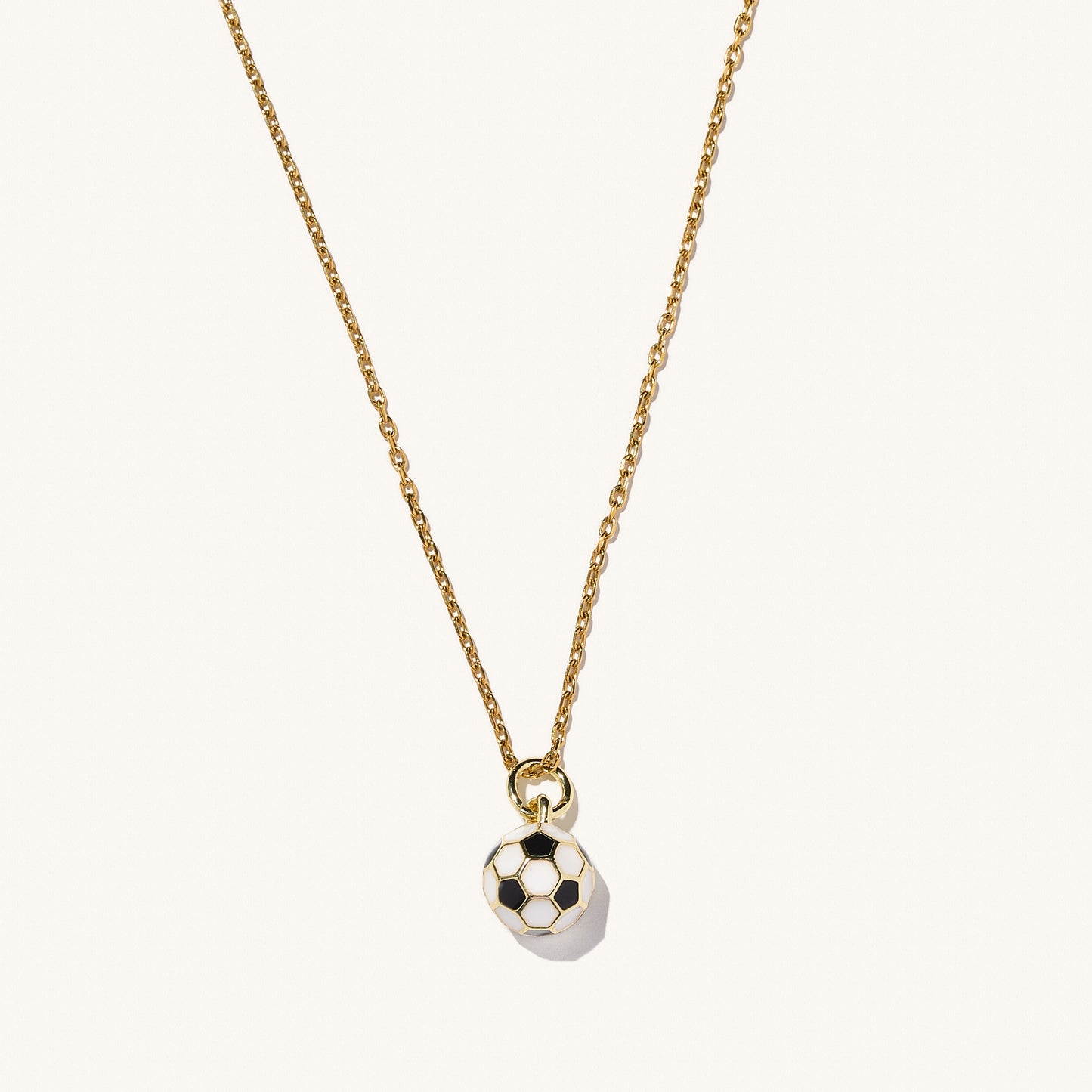 White Soccer Ball Necklace