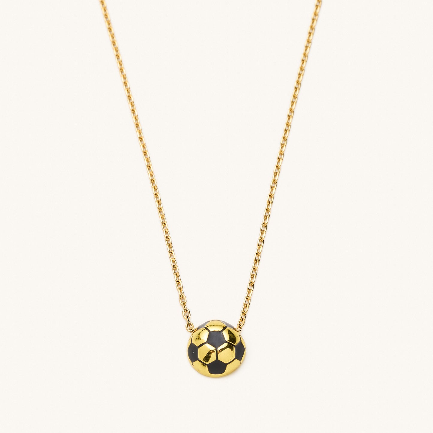 Gold Soccer Ball Necklace