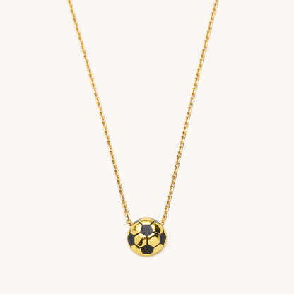 Gold Soccer Ball Necklace