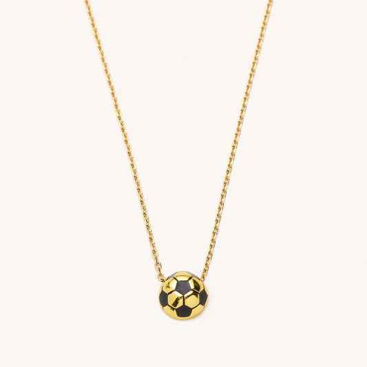 Gold Soccer Ball Necklace