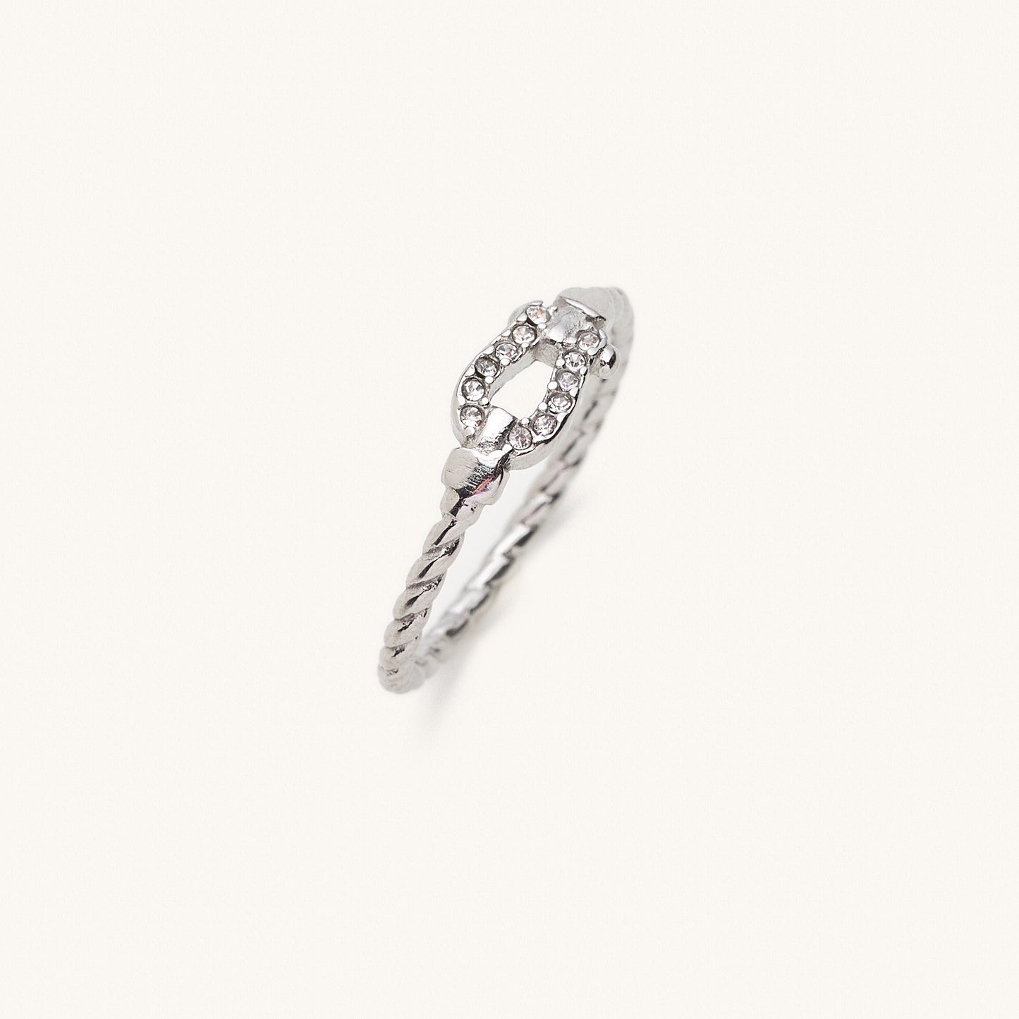 Mandy Silver Buckle Ring