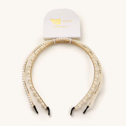 2 Pack Pearl Waves Headbands