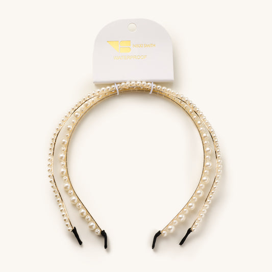 2 Pack Pearl Waves Headbands