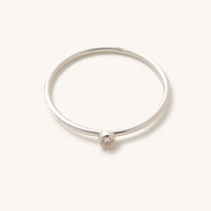 Clear Crystal Stackable Ring - Nikki Smith Designs 