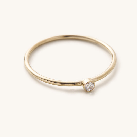 Clear Crystal Stackable Ring - Nikki Smith Designs 