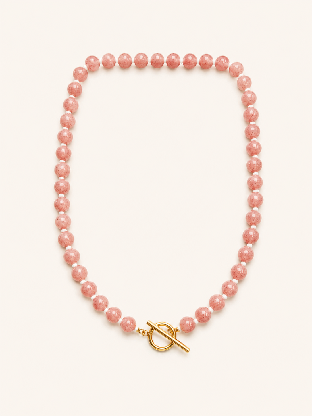 Rose Beaded Toggle Necklace