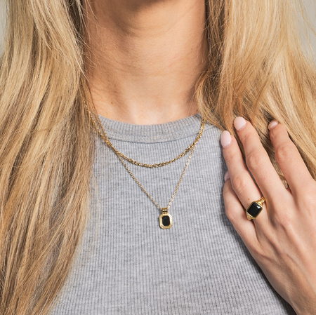 Black Onyx Double Necklace