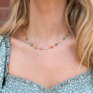 Daisy Multicolor Choker - Nikki Smith Designs 