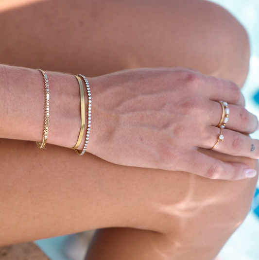 Micro Gold Tennis Bracelet