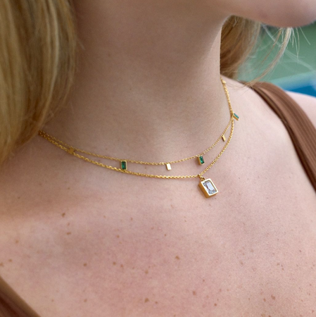 Lydia Emerald Crystal Necklace