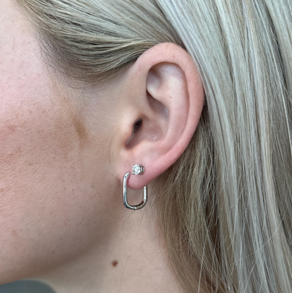 Cara Clip Hoops- Silver