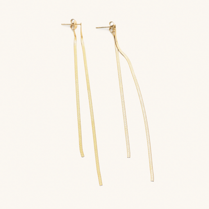 Herringbone Drop Earrings