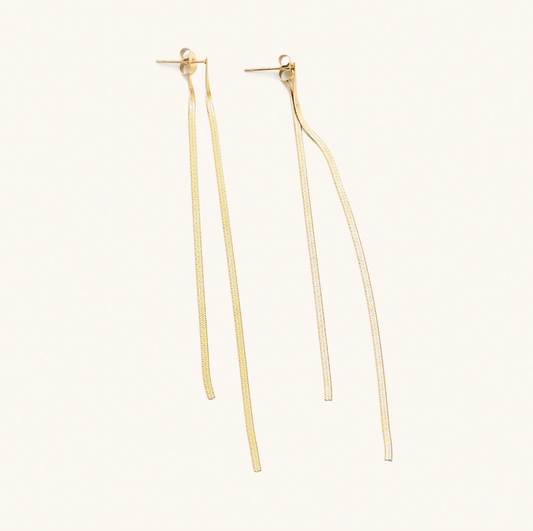 Herringbone Drop Earrings