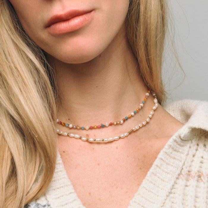 Pearl Gold Bead Necklace