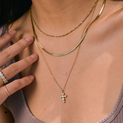 Faith Gem Cross Necklace