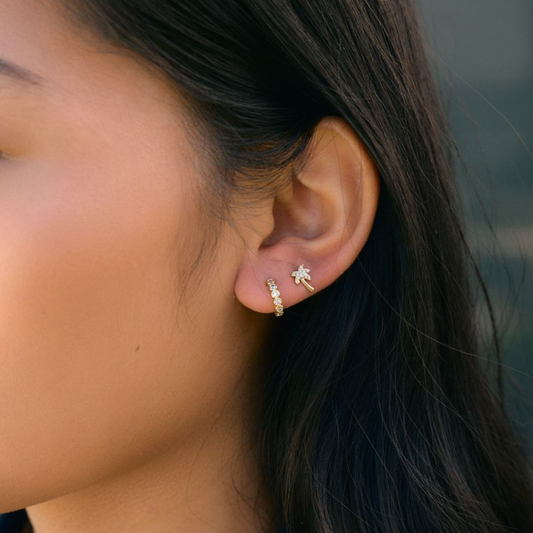 Golden Palm Tree Studs