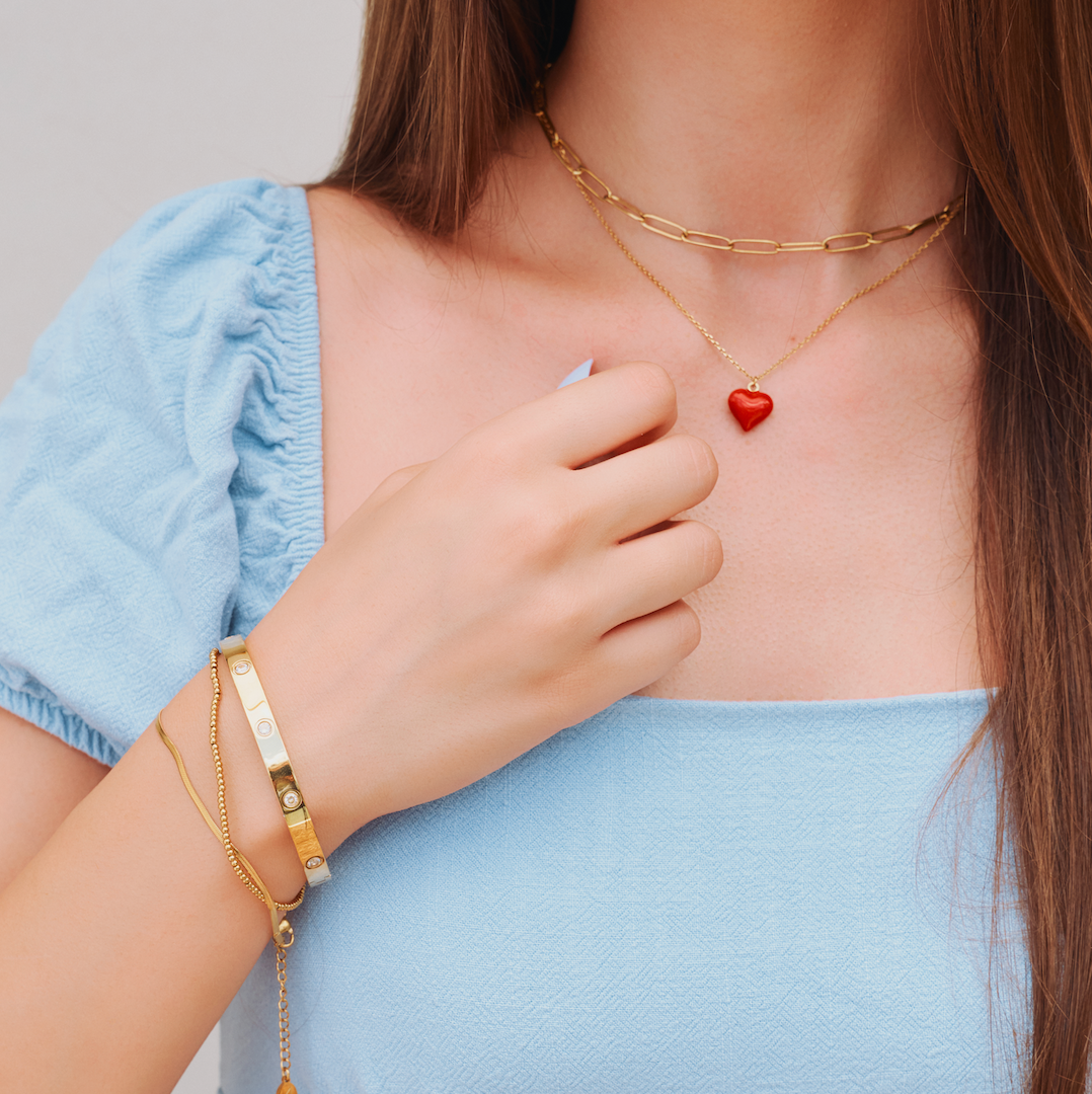Remi Red Heart Necklace