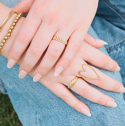 Lovie Gold Heart Ring- Waterproof