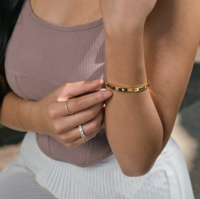 Multicolor Gem Bangle