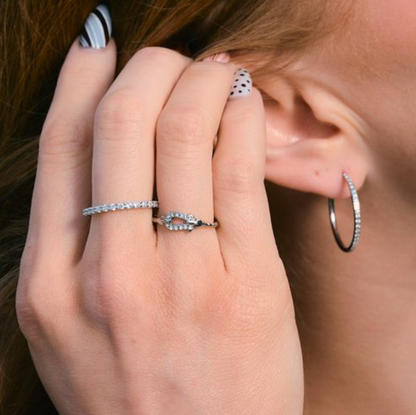 Mandy Silver Buckle Ring