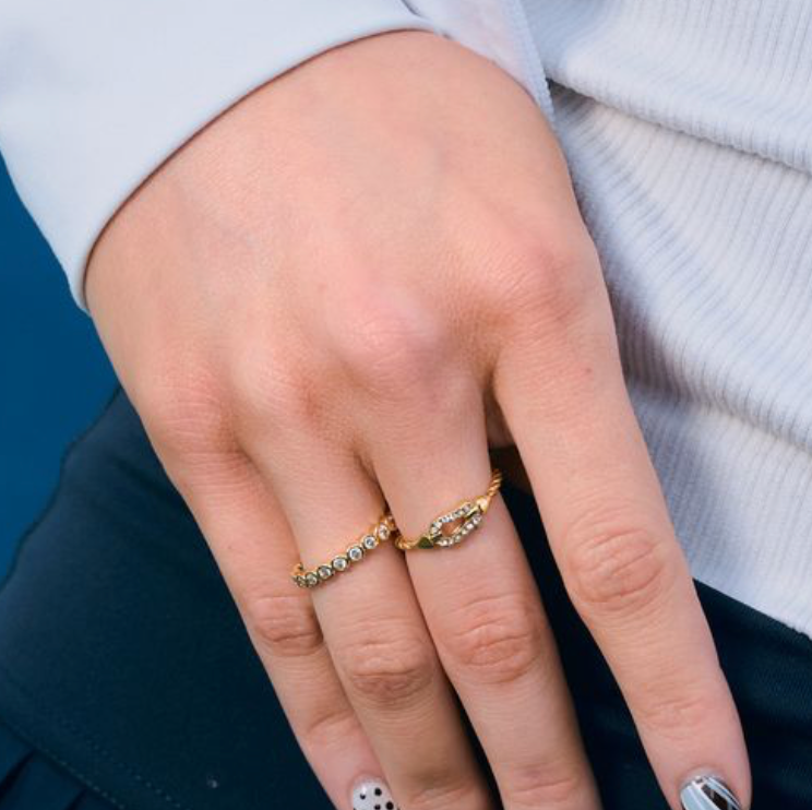 Mandy Gold Buckle Ring