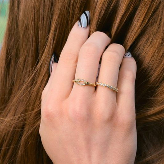 Mandy Gold Buckle Ring