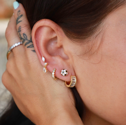 Soccer Ball Stud Earrings