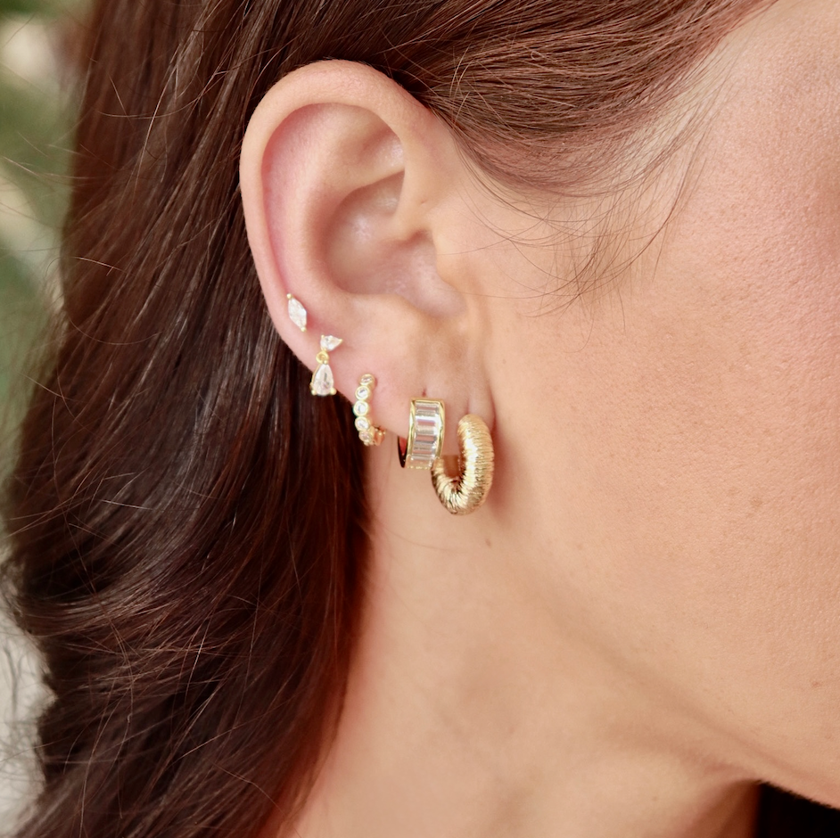Charlie Gem Dangle Studs