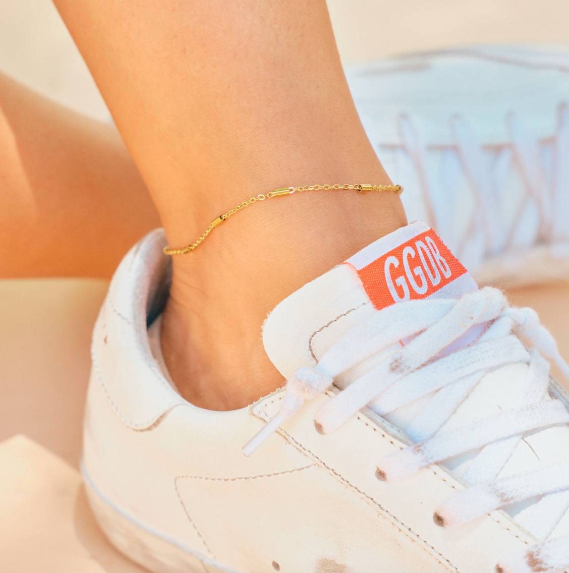 Waterproof Gold Piper Anklet