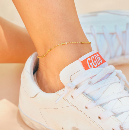 Waterproof Gold Piper Anklet