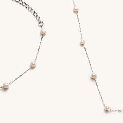 Camille Pearl Set- Silver