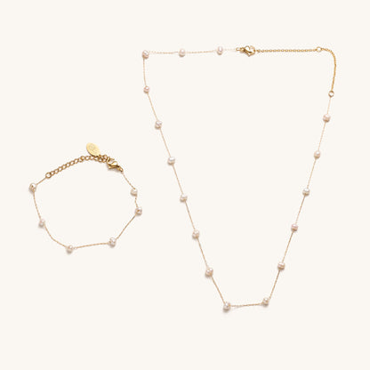 Camille Pearl Set- Gold