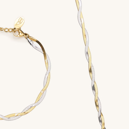 Micro Herringbone Mixed Metal Set