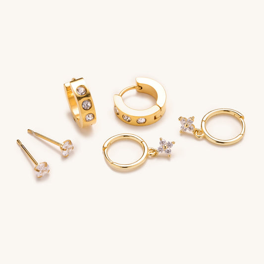 Jess Earring Set - Gold