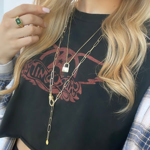 Golden Lock Adjustable Necklace - Nikki Smith Designs 