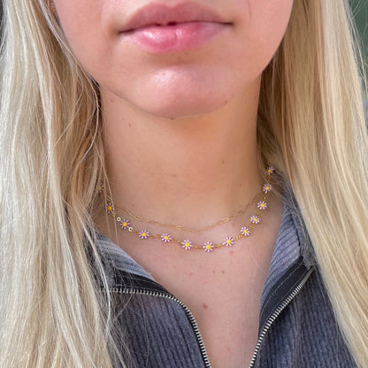 Lilac Daisy Choker - Nikki Smith Designs 