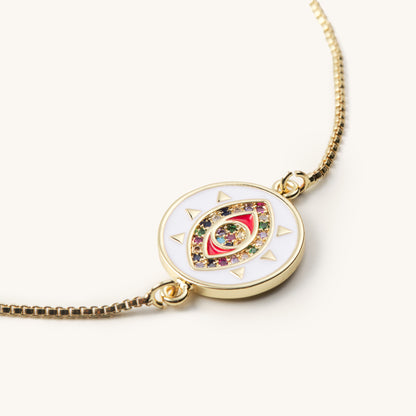 White Eye Slider Bracelet