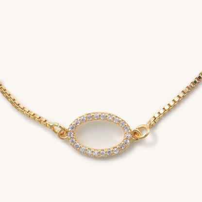 Ari Crystal Oval Adjustable Bracelet