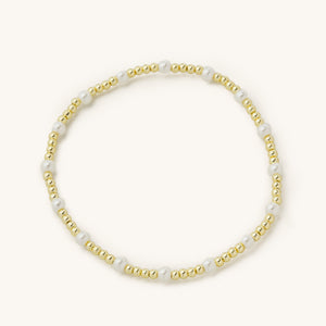 Juliet Pearl and Gold Ball Bracelet