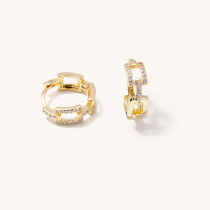 Dion Chain Link Hoops - Nikki Smith Designs 