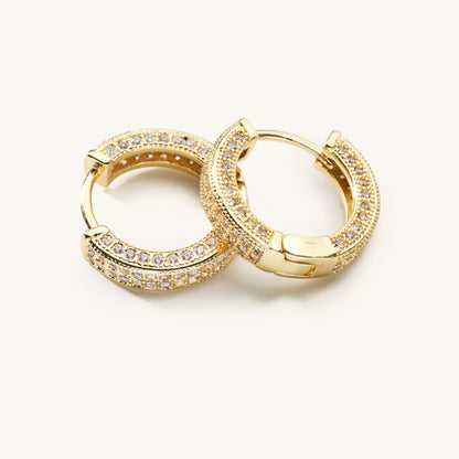 Winona Pave Hoops - Nikki Smith Designs 